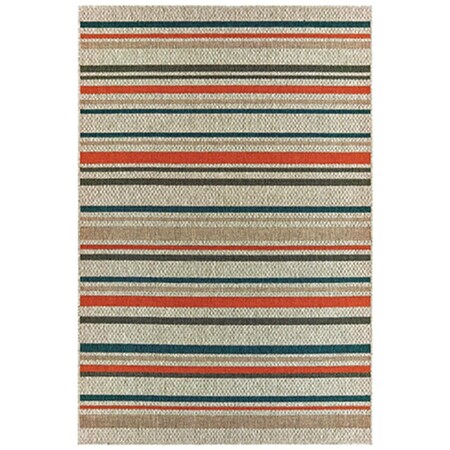 Oriental Weavers 9 ft. 10 in. x 12 ft. 10 in. Latitude Rectangular Area Rug Grey L602W3300390ST